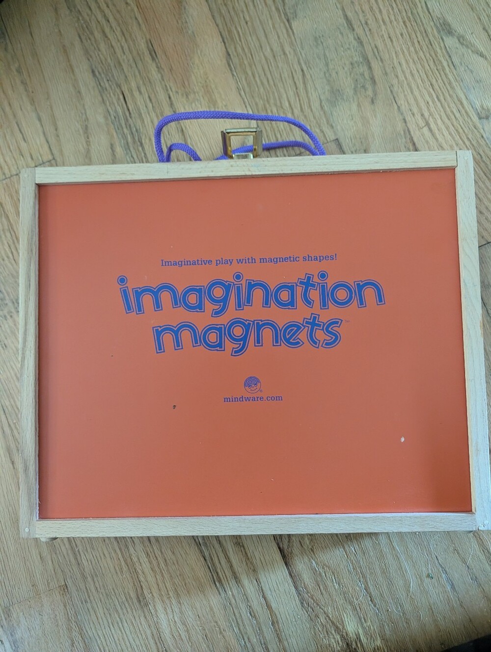MindWare Imagination Magnets Wooden Magnetic Shapes Pattern Puzzle Travel Case S